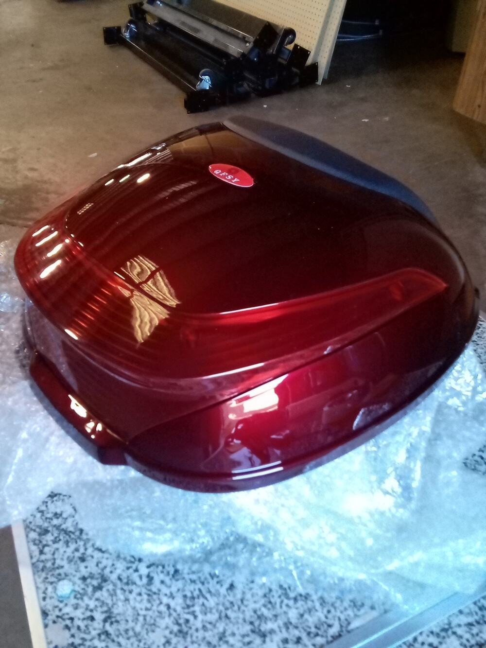Gfsy Red Black,or Grey Scooter Rear Trunk Box Case W/ Reflector & 2 Keys